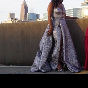Gorgeous Silver Prom Dress